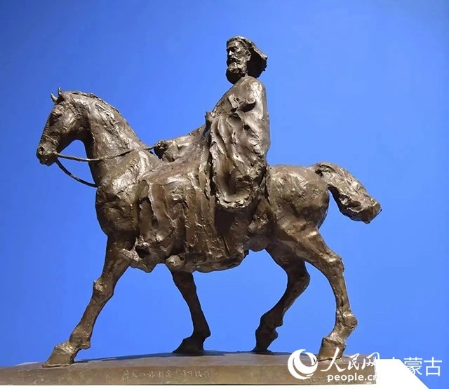吳為山作品《馬可波羅》。人民網(wǎng)記者 富麗娟攝