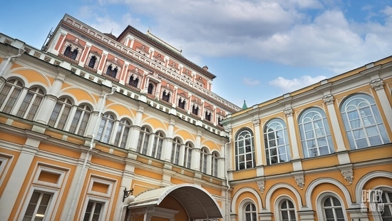  △當?shù)貢r間3月21日，莫斯科，克里姆林宮。（總臺央廣記者潘毅拍攝）