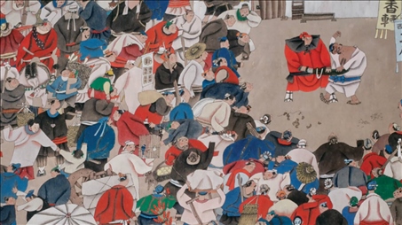 圖:周京新作品《水滸組畫》(局部)