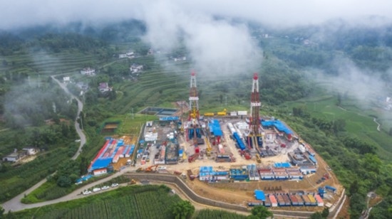 江漢油田涪陵頁巖氣田。涪陵頁巖氣公司供圖