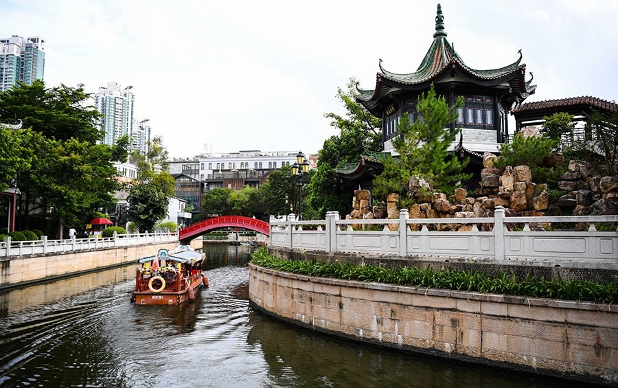 2022年7月19日拍攝的廣州永慶坊一角。新華社記者 鄧華 攝