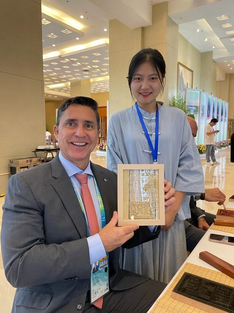 巴西大學(xué)生體育聯(lián)合會主席盧西亞諾·卡布拉爾。受訪者供圖