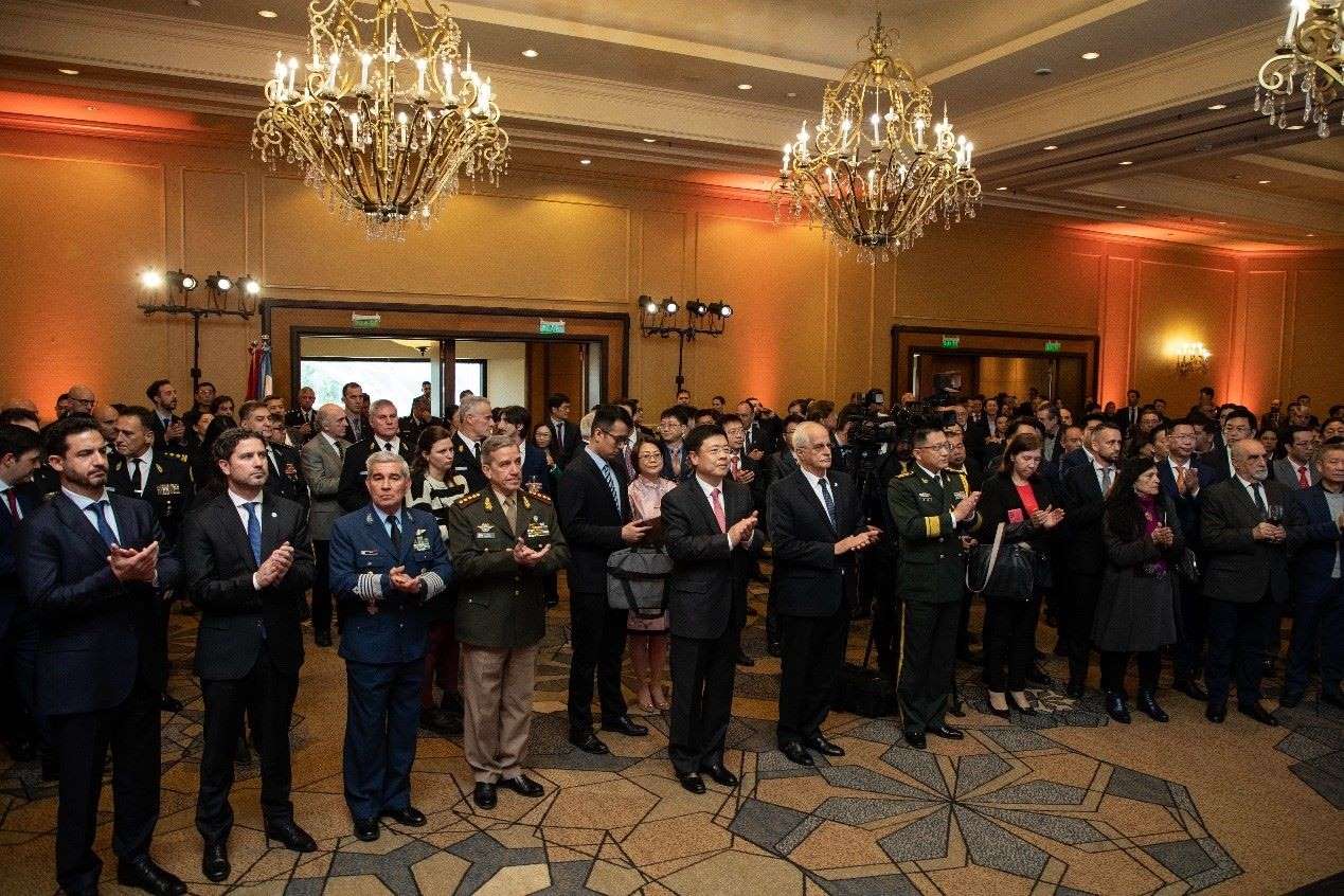 招待會現(xiàn)場氣氛熱烈友好。中國駐阿根廷大使館供圖