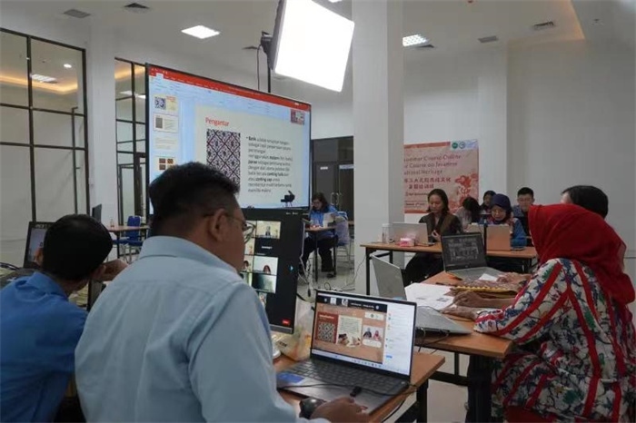 活動現(xiàn)場。供圖：印尼三一一大學孔子學院