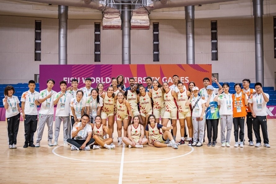 成都大運(yùn)會(huì)葡萄牙女子籃球隊(duì)。 受訪者供圖