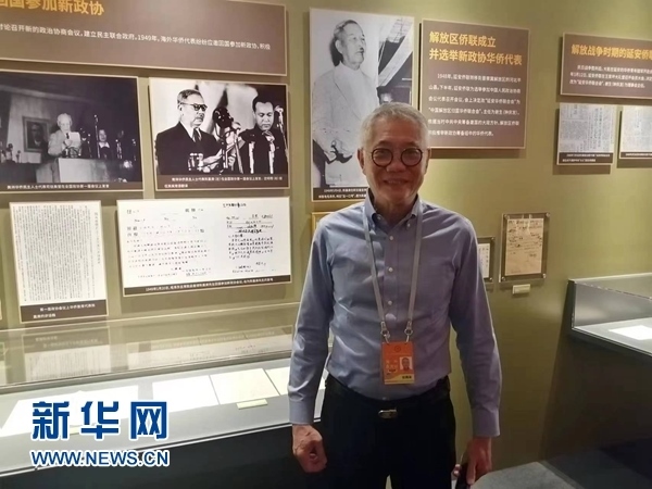 印尼廣東社團聯(lián)合總會總主席張錦泉。新華網(wǎng)記者 侯強 攝