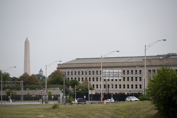 這是2021年8月3日在美國弗吉尼亞州阿靈頓拍攝的美國國防部所在地五角大樓。新華社記者劉杰攝