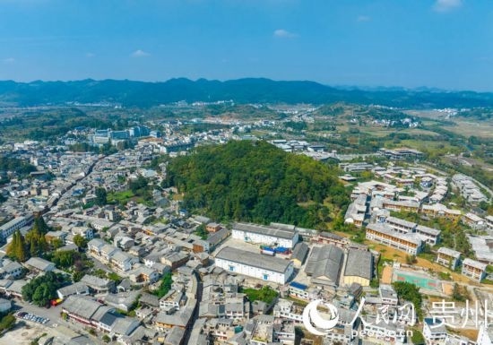 航拍舊州古鎮(zhèn)。人民網(wǎng) 陽茜攝