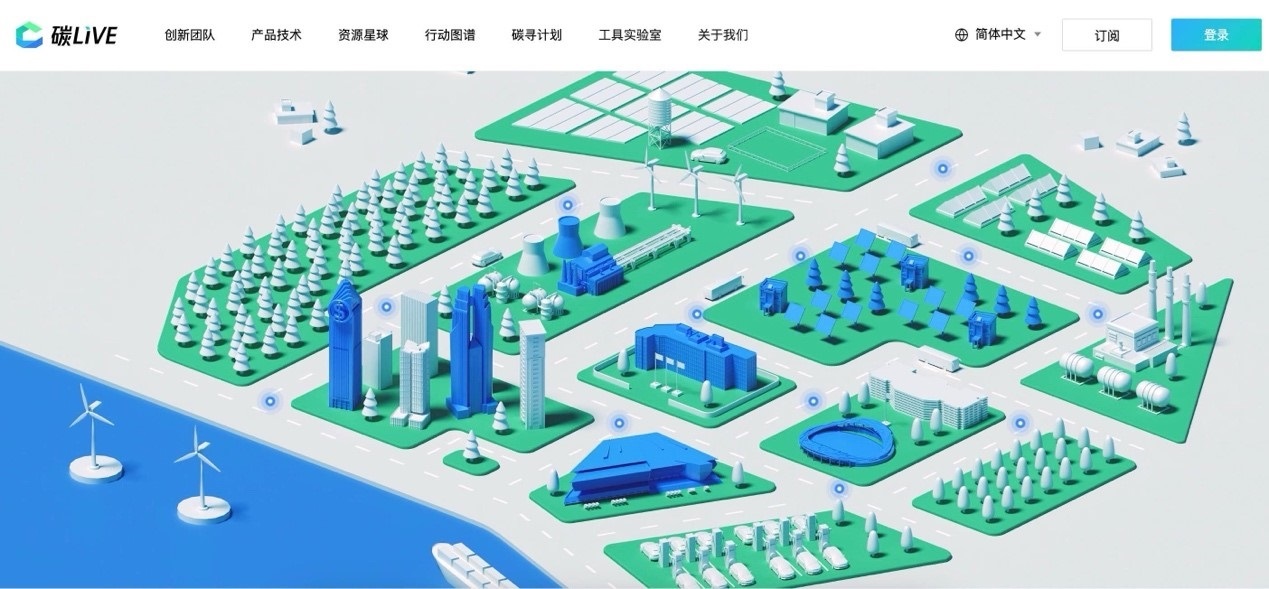 “碳LIVE”社區(qū)網(wǎng)頁截圖。圖片由騰訊公司提供