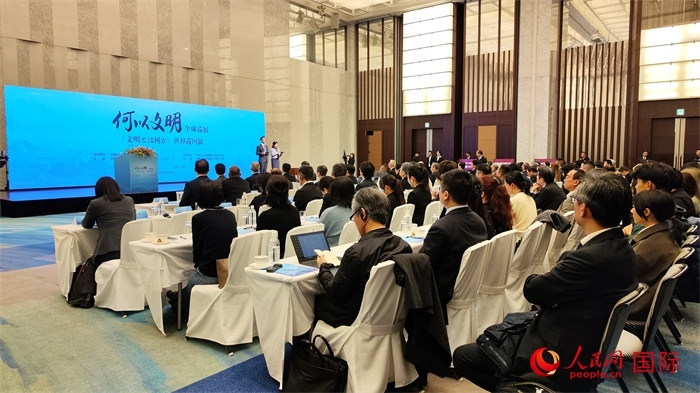 “何以文明”全球巡展?日本特展啟動儀式現(xiàn)場。人民網(wǎng) 蔣曉辰攝