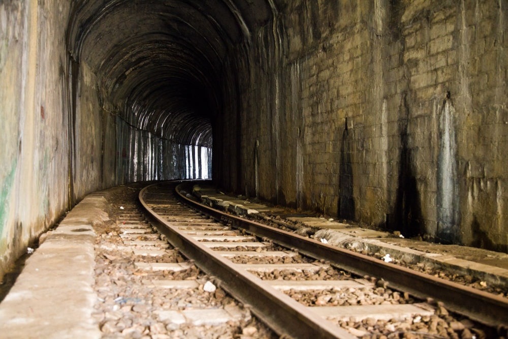 這是2013年3月22日拍攝的河口境內的米軌鐵路。