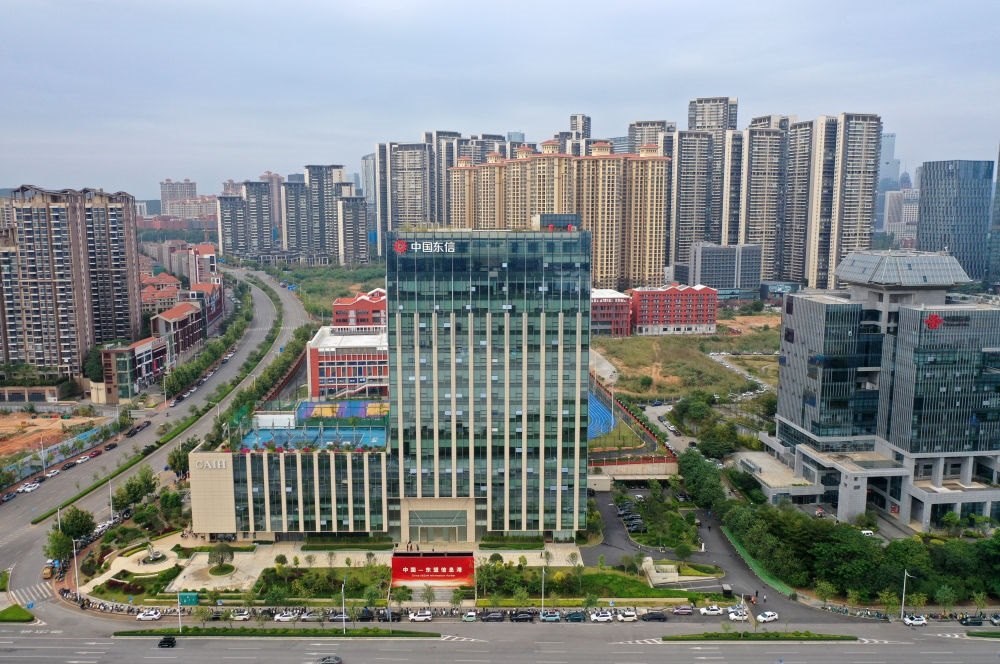 中國—東盟信息港（無人機照片）。