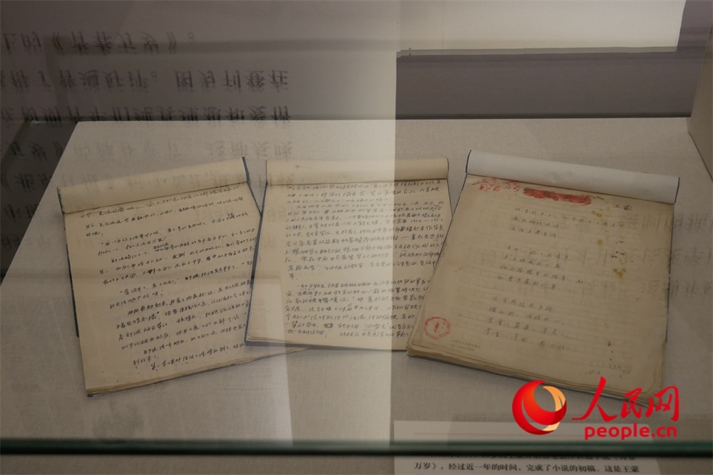 《青春萬(wàn)歲》手稿。人民網(wǎng)記者 韋衍行攝