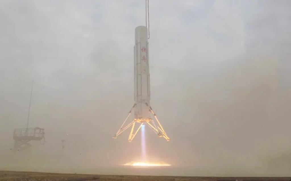 圖為垂直起降試驗(yàn)。（中國(guó)航天科工集團(tuán)供圖）