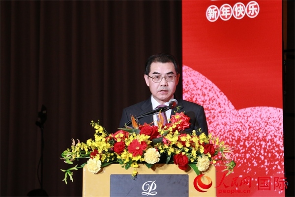 中國(guó)駐日本大使吳江浩致辭。人民網(wǎng) 許可攝