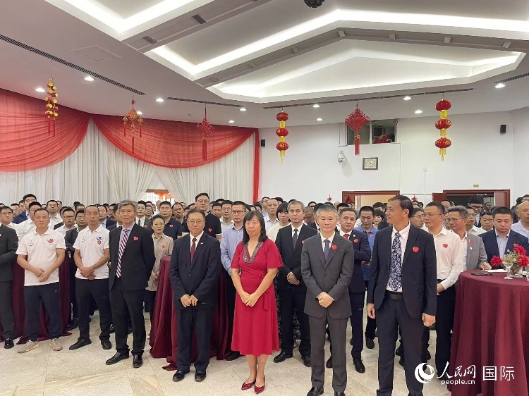 駐尼日利亞使館春節(jié)招待會(huì)現(xiàn)場(chǎng)。人民網(wǎng)記者 姜宣攝