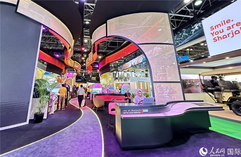 阿聯(lián)酋沙迦展臺。人民網(wǎng)記者管克江攝