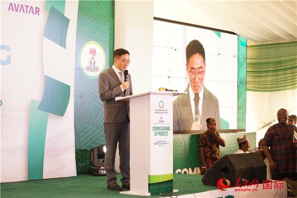 阿凡達(dá)新材料有限公司執(zhí)行董事朱興建致辭。人民網(wǎng)記者 姜宣攝