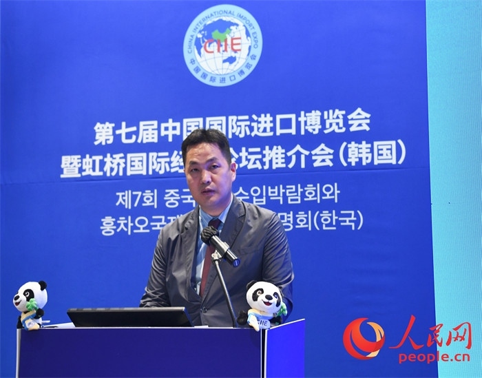 在華韓國創(chuàng)新中心代表金鐘文發(fā)言。 人民網(wǎng) 程安康攝