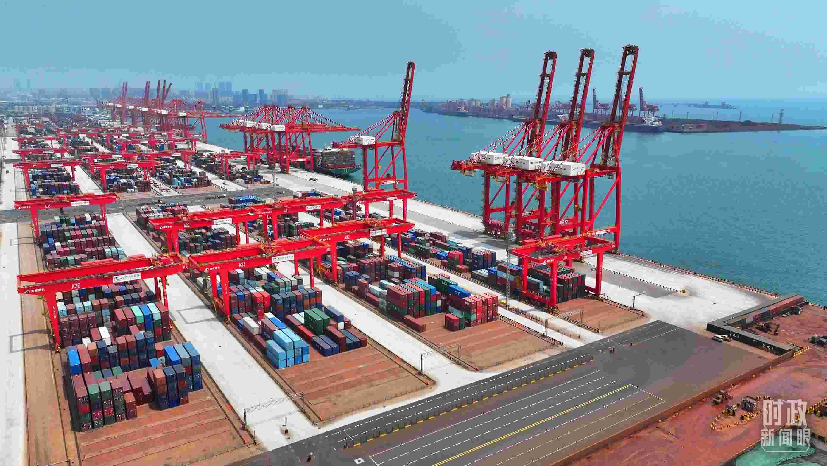 山東日照港。（總臺央視記者范凱拍攝）