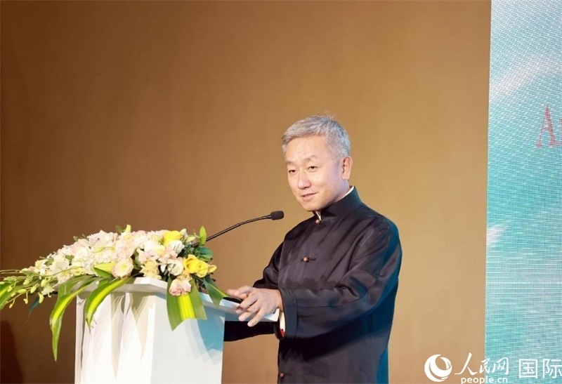 張益明大使致辭。人民網(wǎng)記者 管克江攝