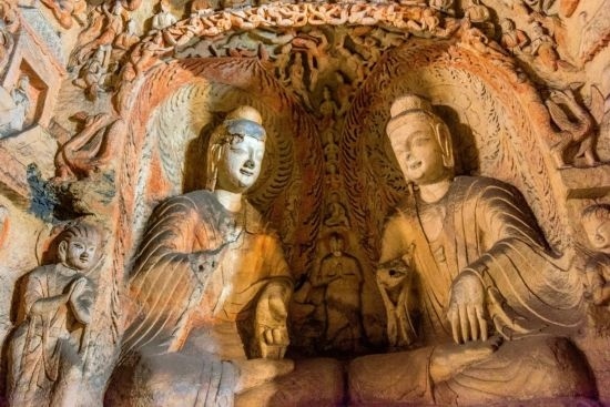 山西大同云岡石窟第六窟釋迦佛洞（圖片來源：視覺中國）