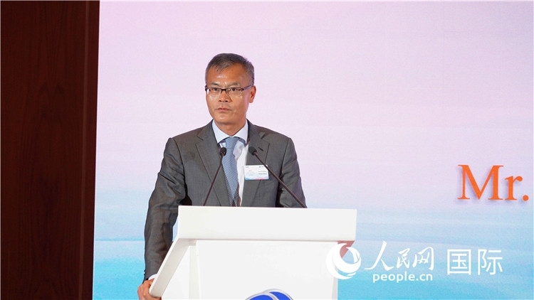 中國駐南非使館鄭冰開公使發(fā)言。 人民網(wǎng) 張茜 攝