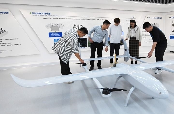 這是中科安飛（合肥）科技有限公司生產(chǎn)的無人機產(chǎn)品。（2024年5月16日攝）新華社發(fā)（郭如琦 攝）