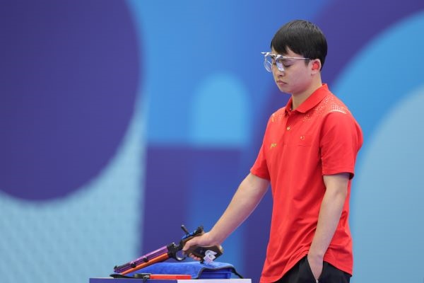 謝瑜在比賽中。 人民日報報道團 陶相安攝