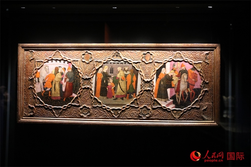 展覽“傳奇之旅：馬可·波羅與絲綢之路上的世界”展品。人民網(wǎng) 殷韜攝