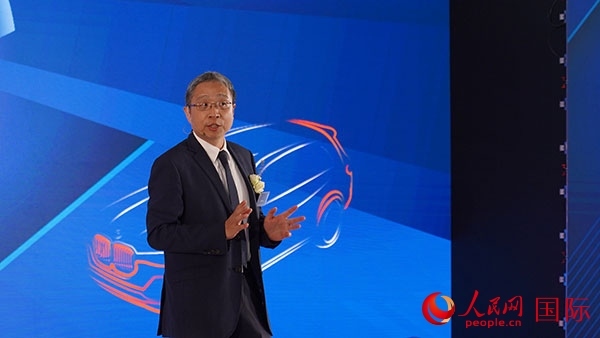 延鋒彼歐總經(jīng)理倪建華致辭。人民網(wǎng) 張茜攝