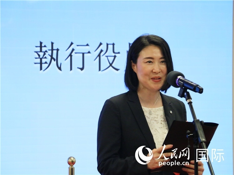 日本航空株式會社執(zhí)行役員西原口香織致辭。人民網(wǎng) 許可攝