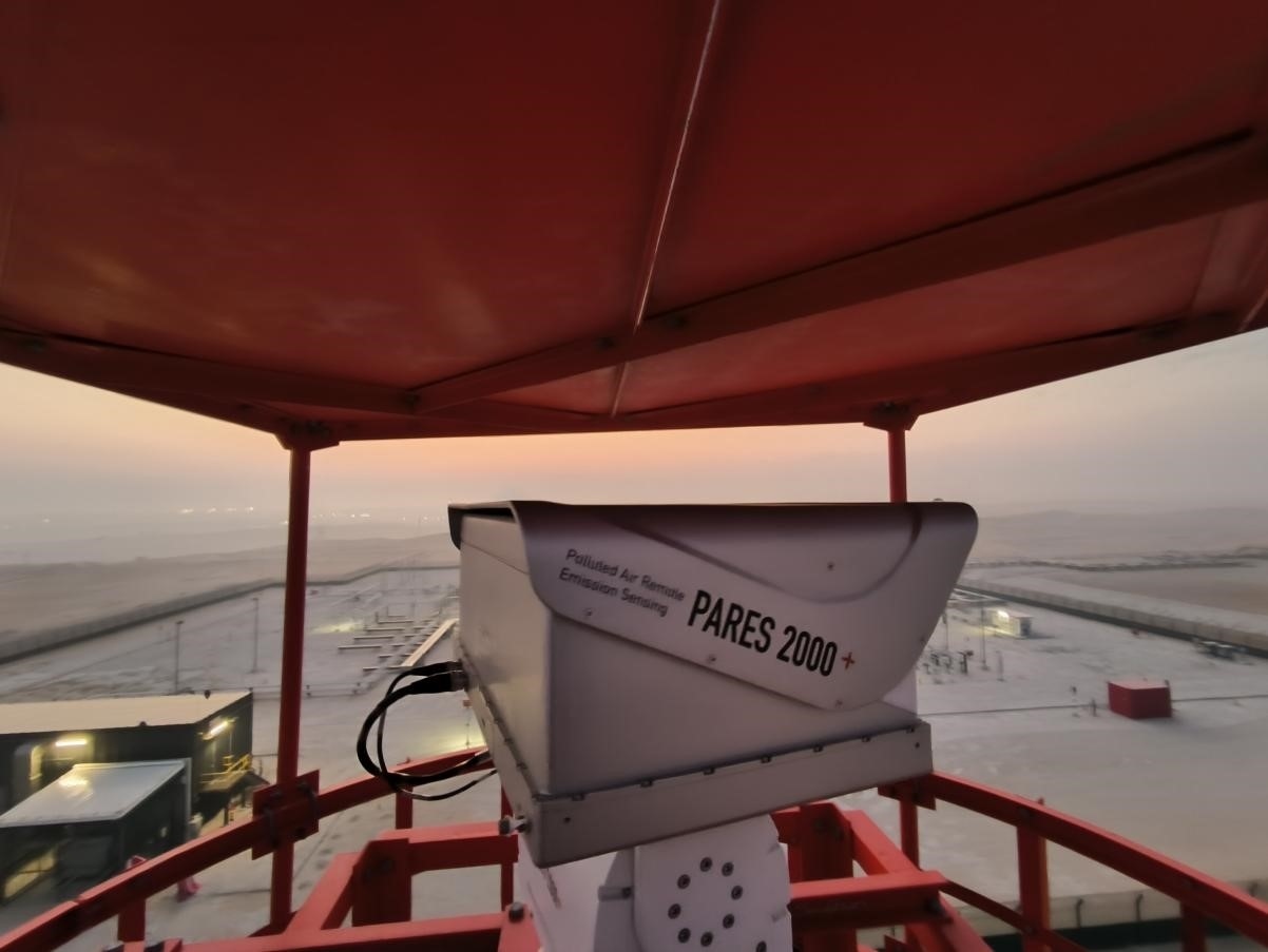 紅外線氣體監(jiān)測及智能預(yù)警系統(tǒng)主設(shè)備。振華石油供圖