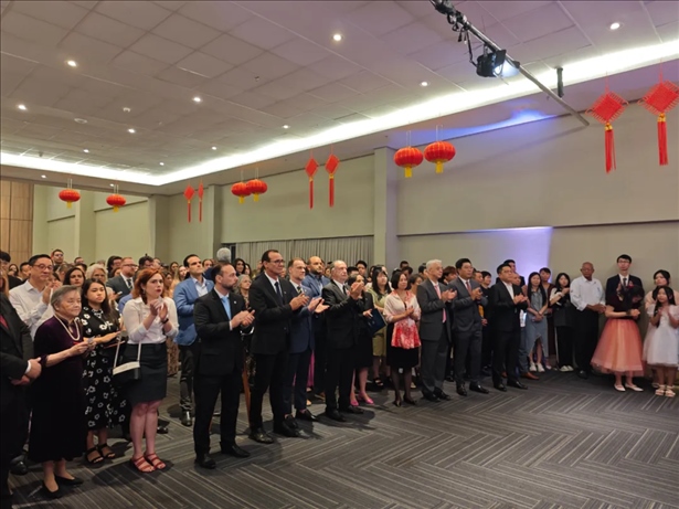 圖為招待會(huì)現(xiàn)場(chǎng)。 中國(guó)駐累西腓總領(lǐng)館供圖