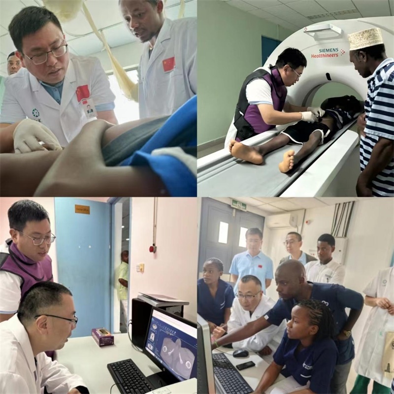 中國援桑醫(yī)療隊(duì)多科室專家與當(dāng)?shù)蒯t(yī)生共同為患者檢查。中國援桑醫(yī)療隊(duì) 供圖