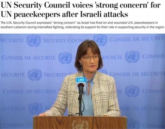 《華盛頓郵報(bào)》報(bào)道截圖（題圖為本月安理會(huì)輪值主席、瑞士常駐聯(lián)合國(guó)代表帕絲卡萊·貝里斯維爾）