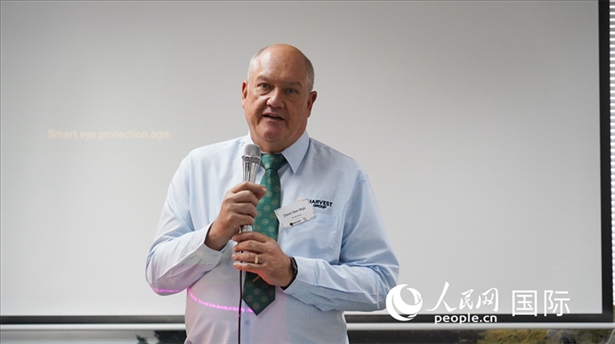 碩豐集團市場總監(jiān)迪恩·范·維克發(fā)言。人民網(wǎng) 張茜攝