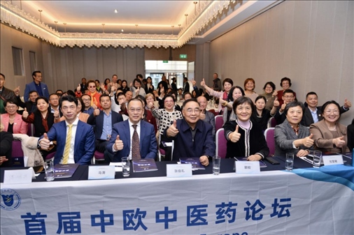 首屆中歐中醫(yī)藥論壇在布魯塞爾舉行，圖為論壇現(xiàn)場(chǎng)。（比利時(shí)浙江籍僑團(tuán)聯(lián)盟供圖）