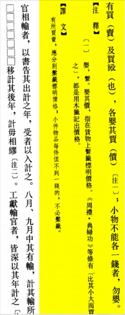 △“買賣的時候，應分別掛上價格標簽標明價格，小件物品每件不到一錢的，不必懸掛標簽?！? width=