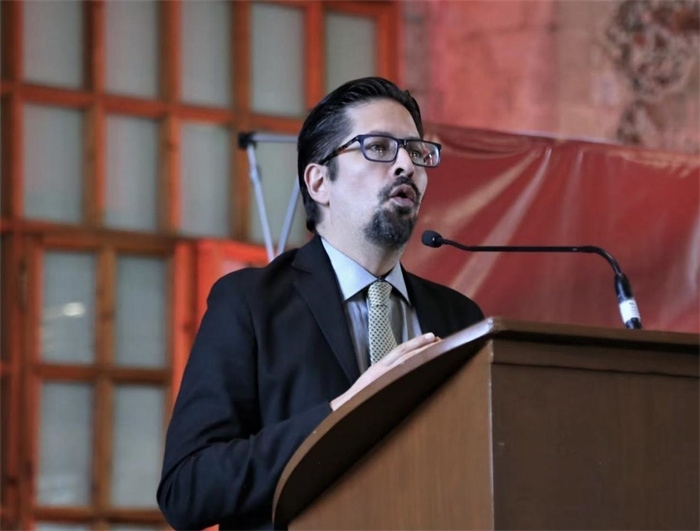 何塞·雷伊瓦作主旨發(fā)言。主辦方供圖