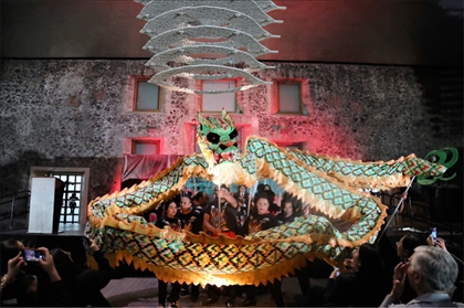 墨西哥華人社團(tuán)的舞龍舞獅表演。主辦方供圖