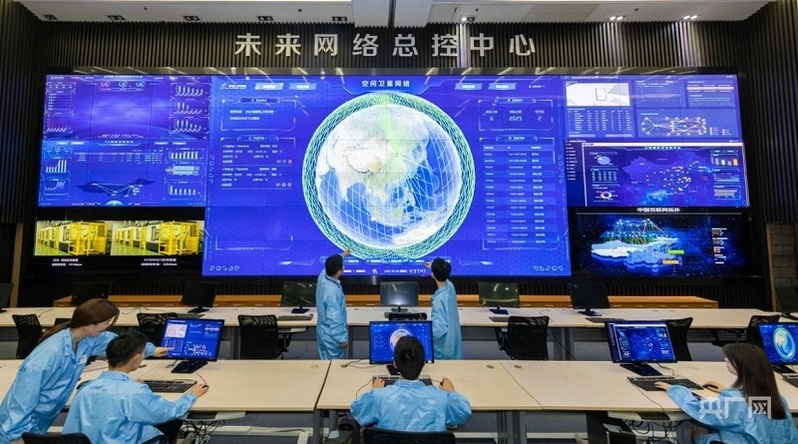 紫金山實驗室的未來網(wǎng)絡國家重大科技基礎設施總控中心(央廣網(wǎng)發(fā) 蔣文超 攝)