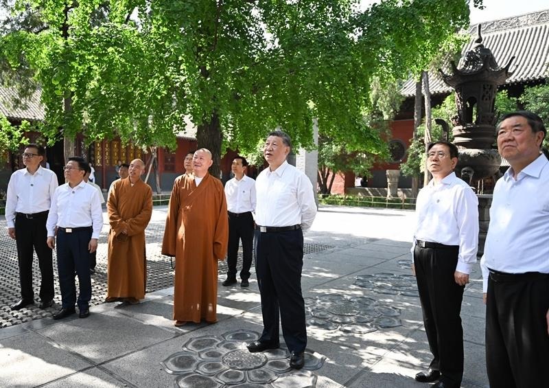 △2025年5月19日，習(xí)近平總書記在河南洛陽白馬寺考察。